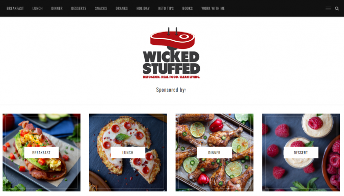 Wicked Stuffed blog screenshot Best 40 Keto Diet Blogs and Websites - 8 Keto Diet Blogs