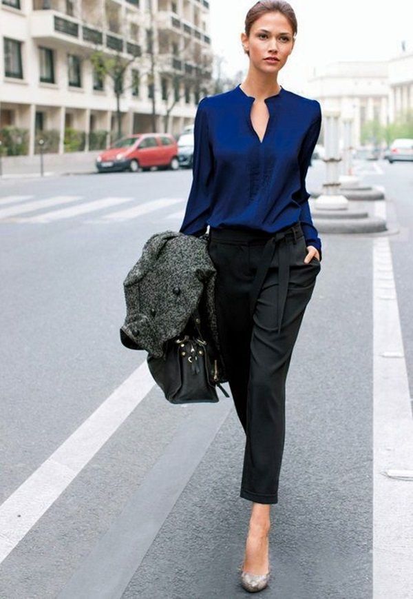Black Trousers outfit 20 Must-Have Wardrobe Pieces Every Woman Over 40 Needs - 23