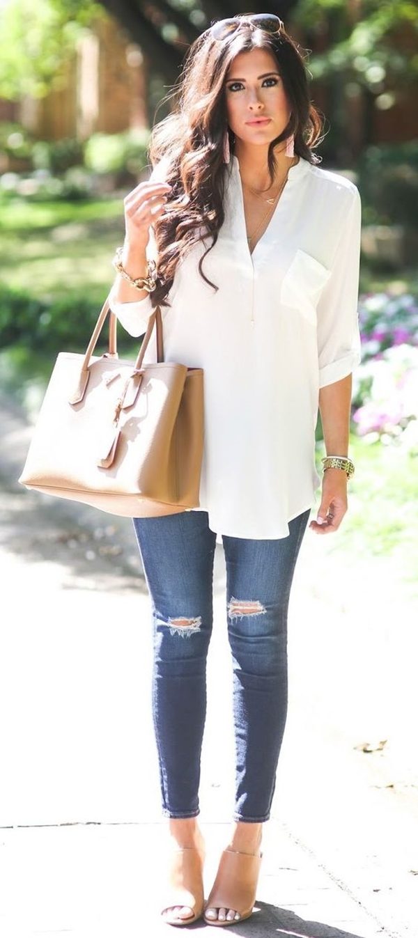 white shirt outfit for womwn over 40 20 Must-Have Wardrobe Pieces Every Woman Over 40 Needs - 1