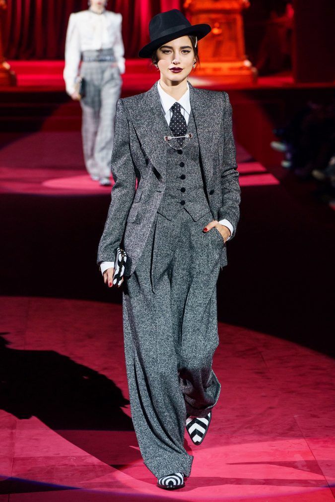 Fall-fashion-2019-tweed-suit-Dolce-and-Gabbana-675x1013 10 Fall/Winter Retro Fashion Trends for the 70s Nostalgics in 2020