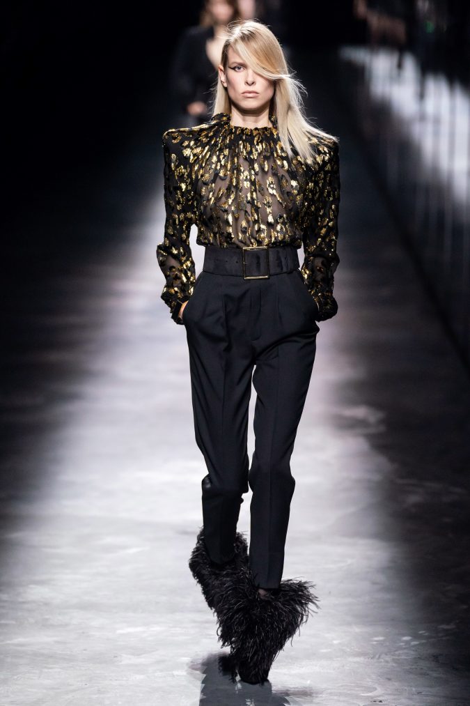 Fall winter fashion 2020 nightclub style big shoulders Saint Laurent 60+ Retro Fashion Designs of Fall/Winter Inspired by the 80s and 90s - 6