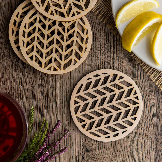 Wooden coasters. Using Wood to Decorate Your Home - Easy Tips and Tricks - 2