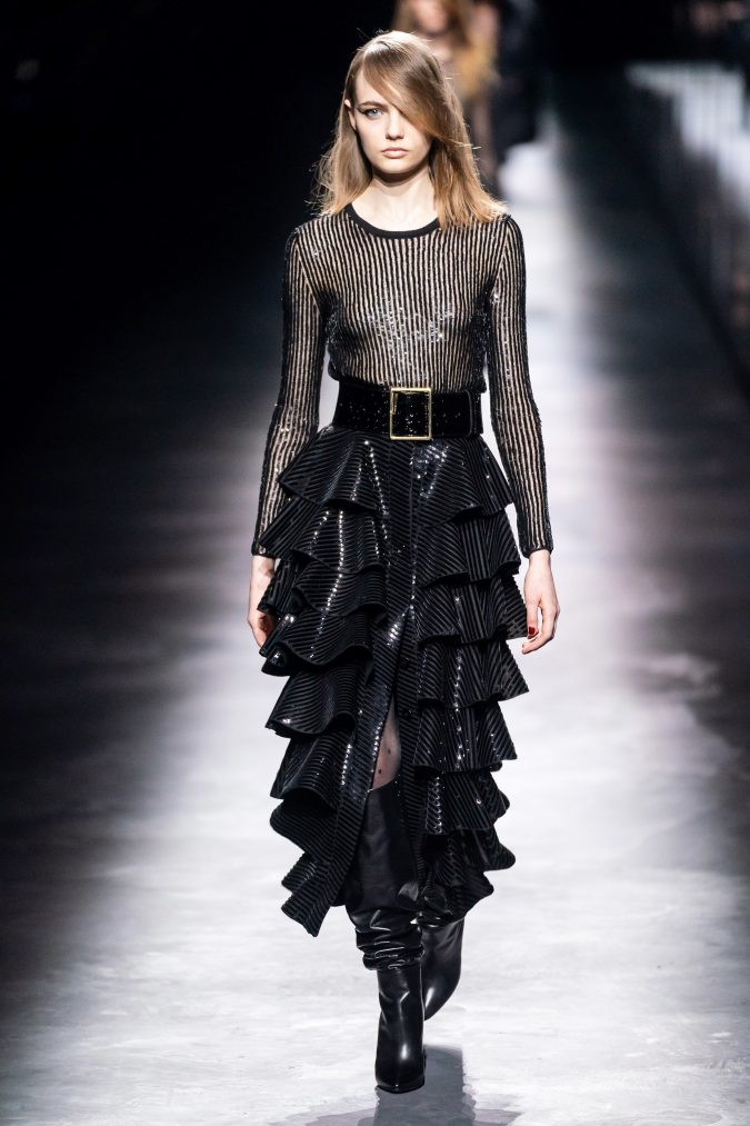 fall fashion 2019 belted dress Saint Laurent 60+ Retro Fashion Designs of Fall/Winter Inspired by the 80s and 90s - 16
