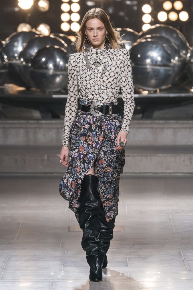 fall-winter-fashion-2020-big-shoulders-Isabel-Marant-675x1013 60+ Retro Fashion Designs of Fall/Winter 2020 Inspired by the 80s and 90s
