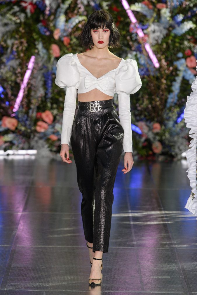 fall winter fashion 2020 crop top bow disco pants Rodarte +80 Fall/Winter Fashion Trends for a Stunning Wardrobe - 35
