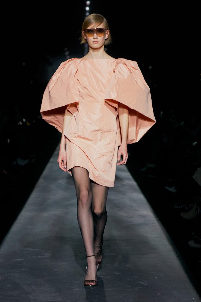 fall winter fashion 2020 dress puffy sleeves Givenchy +20 Fall Fashion Trends of Unusual Shoulders and Sleeves - 36