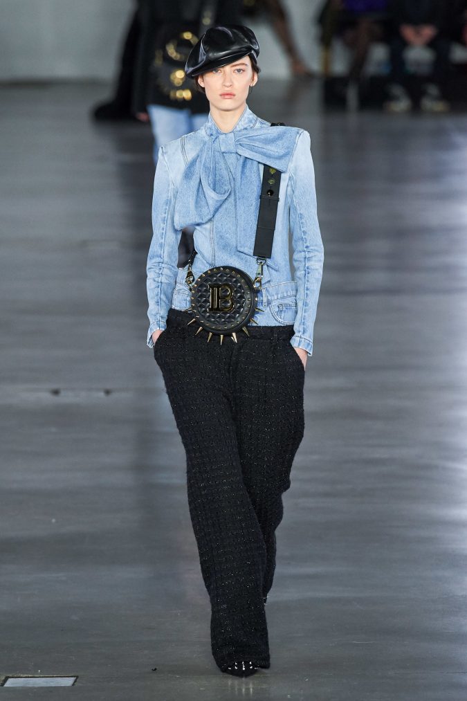 fall-winter-fashion-2020-jeans-shirt-and-tweed-pants-Balmain-675x1013 45+ Elegant Work Outfit Ideas for Fall and Winter 2020