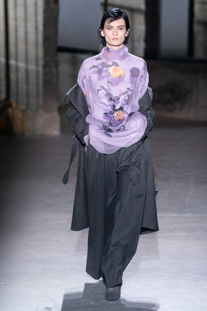 fall winter fashion 2020 layered sleeves Dries Van Noten +20 Fall Fashion Trends of Unusual Shoulders and Sleeves - 20