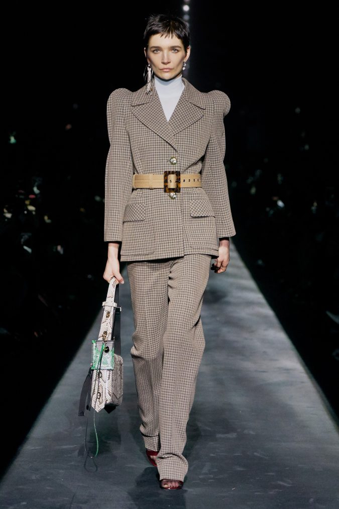 fall winter fashion 2020 pantsuit Givenchy +20 Fall Fashion Trends of Unusual Shoulders and Sleeves - 33