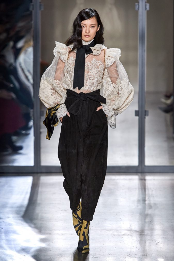 fall-winter-fashion-2020-ruffled-top-and-pants-Zimmermann-675x1013 90 Fall/Winter Fashion Ideas for a Perfect Combination of Vintage and Modern in 2020