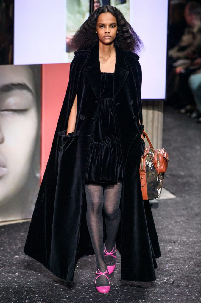 fall winter fashion 2020 velvet dress and coat Miu Miu +80 Fall/Winter Fashion Trends for a Stunning Wardrobe - 60