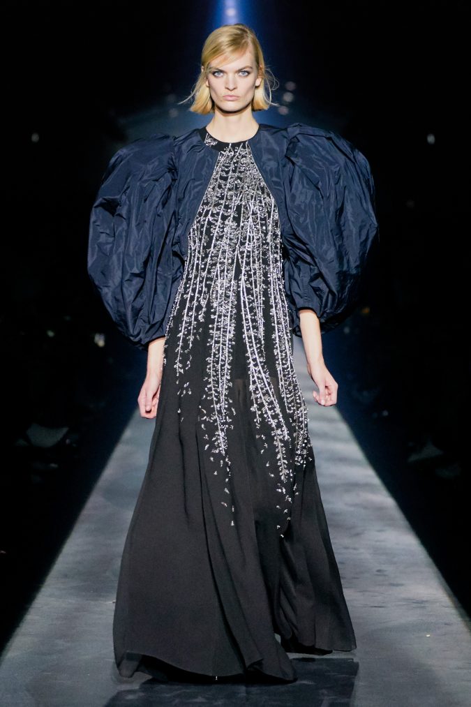 fall winter fashion puffy shoulders dress Givenchy +20 Fall Fashion Trends of Unusual Shoulders and Sleeves - 30