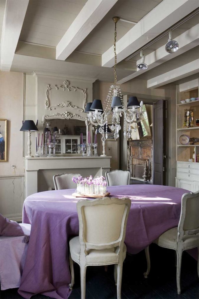 8 Tricks You Can Do Make Your Home Look Great 2 grey and lilac dining room 8 Tricks You Can Do Make Your Home Look Great - 2