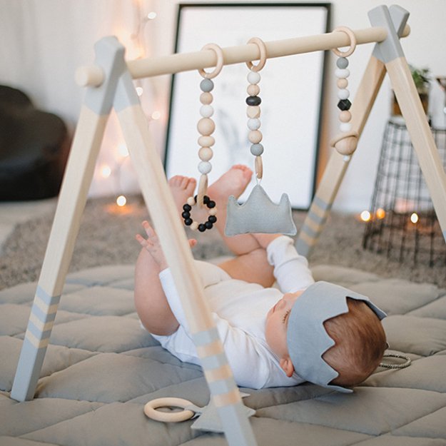 grey wodden baby gym Best 10 Christmas Gift Ideas for a New Born Baby - 11