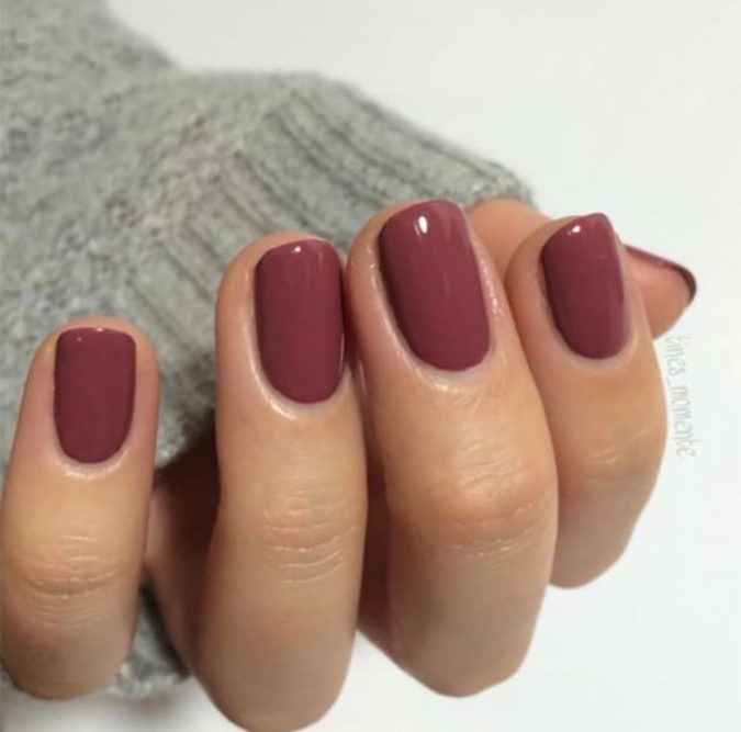 earthy brown hort nails Top 10 Lovely Nail Polish Trends for Next Fall & Winter - 1