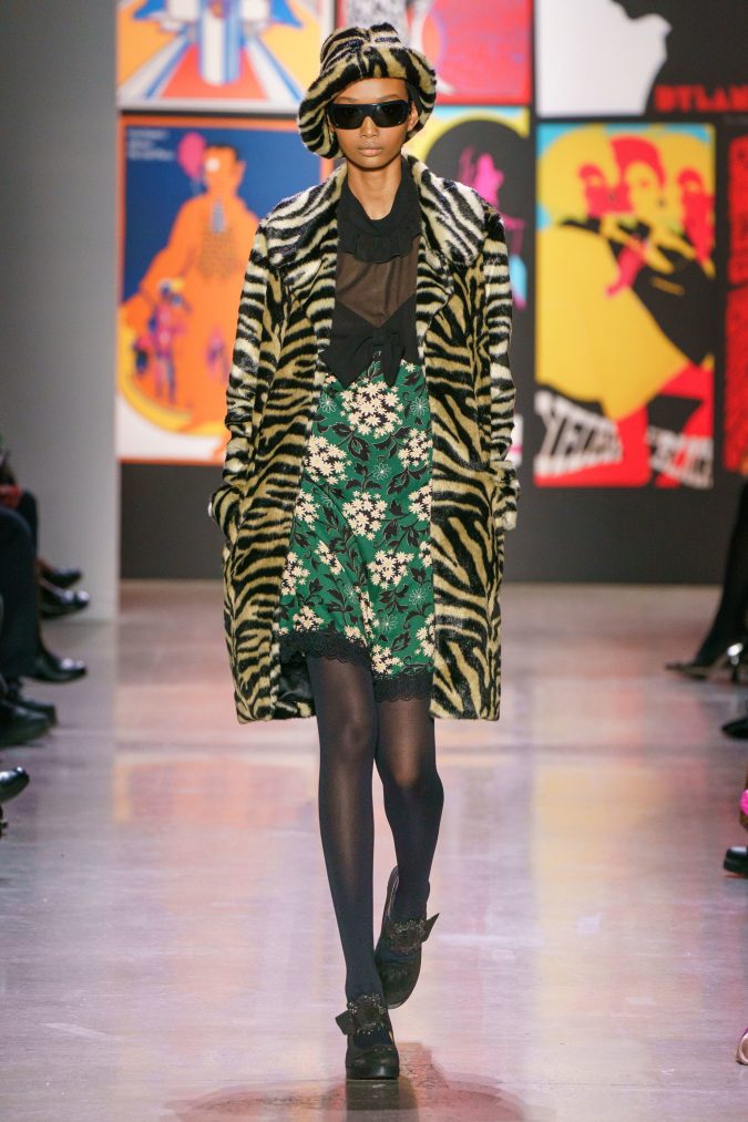 fall winter fashion 2020 animal printed coat floral dress Anna Sui 120+ Lovely Floral Outfit Ideas and Trends for All Seasons - 30