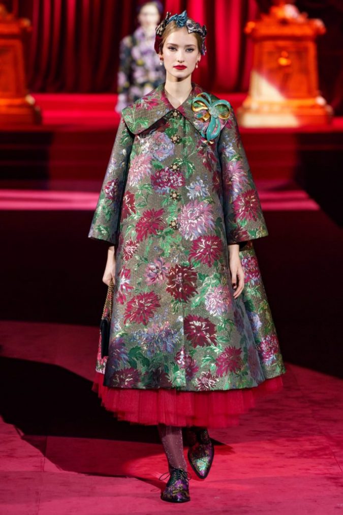 Top 10 Winter Fashion Predictions and Trends 29 fall winter fashion 2020 floral coat Dolce and Gabbana 1 Top 10 Winter Fashion Predictions and Trends - 29