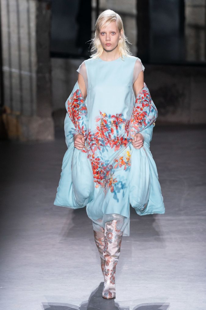 fall winter fashion 2020 floral dress Dries Van Noten 4 120+ Lovely Floral Outfit Ideas and Trends for All Seasons - 25