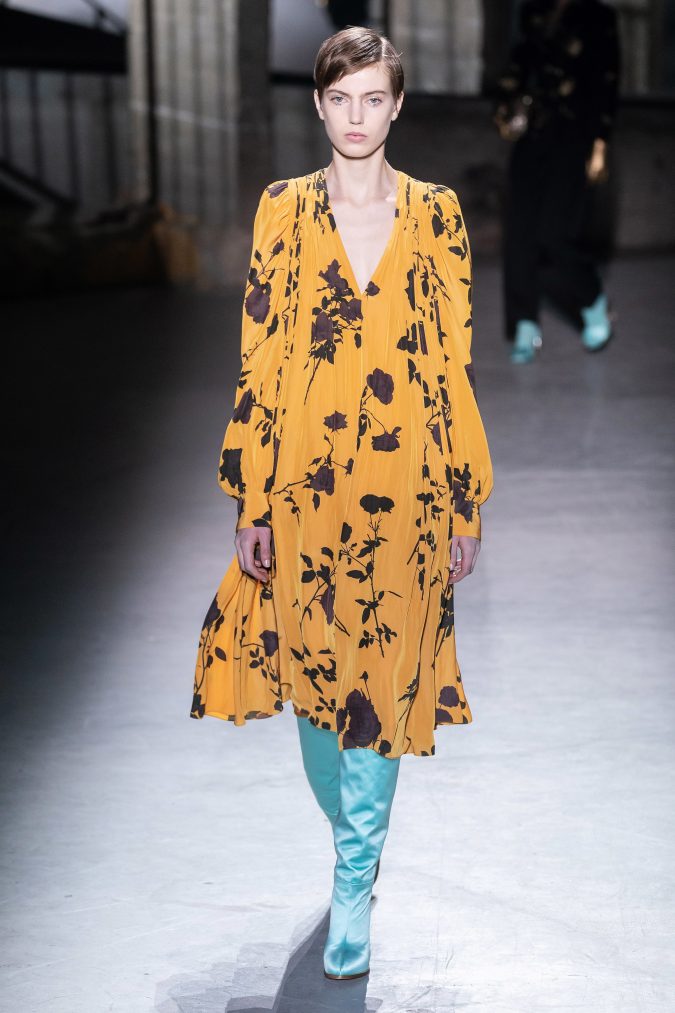 fall winter fashion 2020 floral dress Dries Van Noten 5 120+ Lovely Floral Outfit Ideas and Trends for All Seasons - 37
