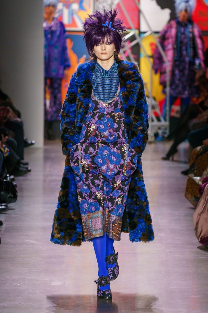 fall winter fashion 2020 floral dress coat Anna Sui 65+ Hottest Winter Accessories Fashion Trends - 36
