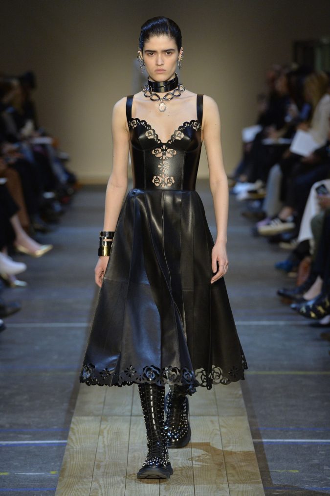 fall-winter-fashion-2020-floral-leather-dress-Alexander-McQueen-1-675x1013 65+ Hottest Winter Accessories Fashion Trends in 2022
