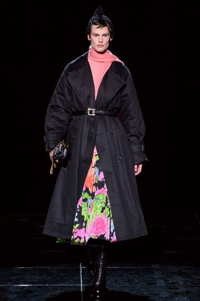fall winter fashion 2020 floral skirt coat Marc Jacobs 120+ Lovely Floral Outfit Ideas and Trends for All Seasons - 23