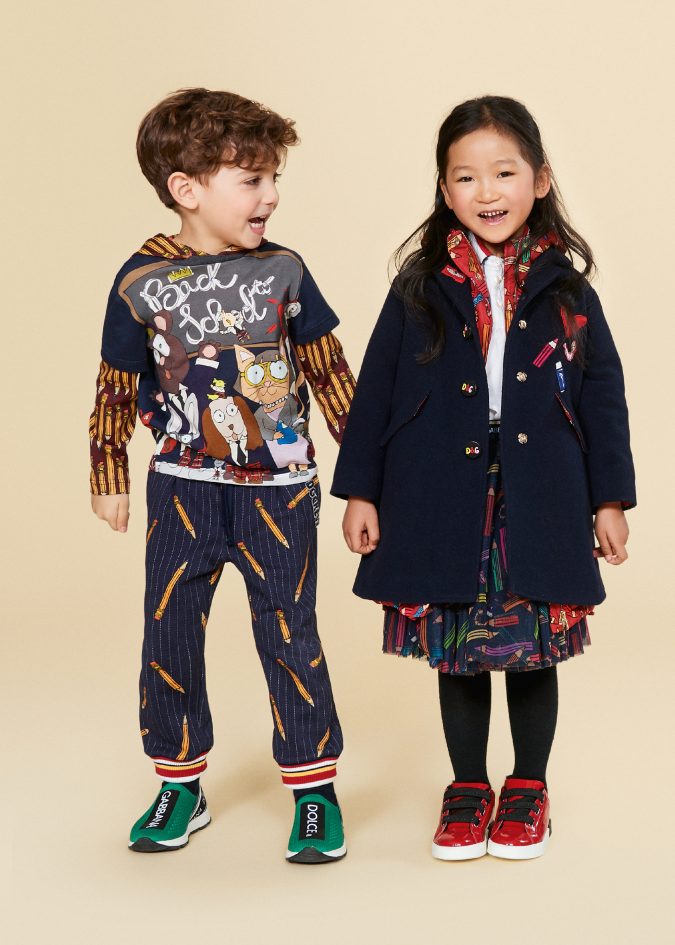 fall winter fashion 2020 graphic and cartoon prints dolce and gabbana 15 Cutest Kids Fashion Trends for Winter - 36