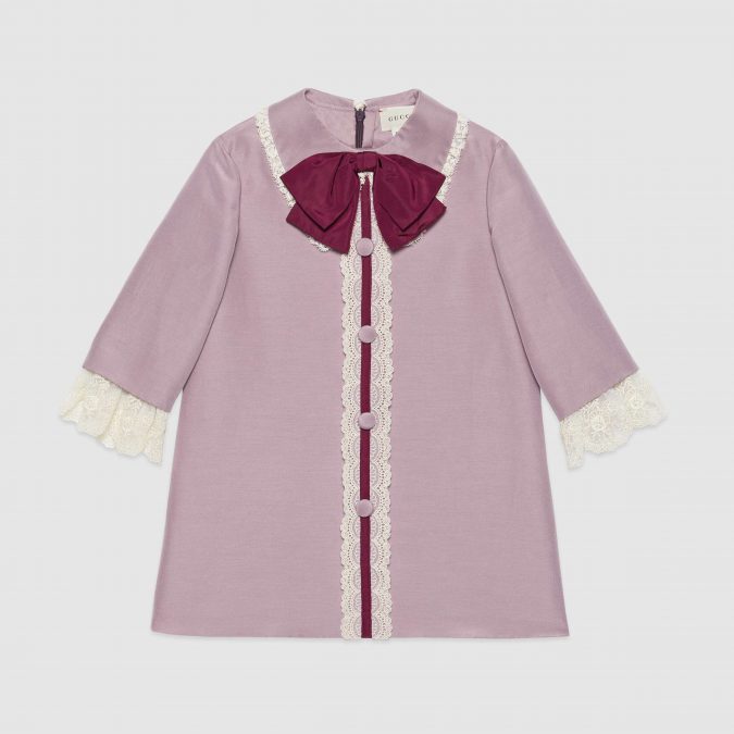 fall-winter-fashion-2020-kids-cotton-silk-cady-dress-with-bow-Gucci-675x675 15 Cutest Kids Fashion Trends for Winter 2021