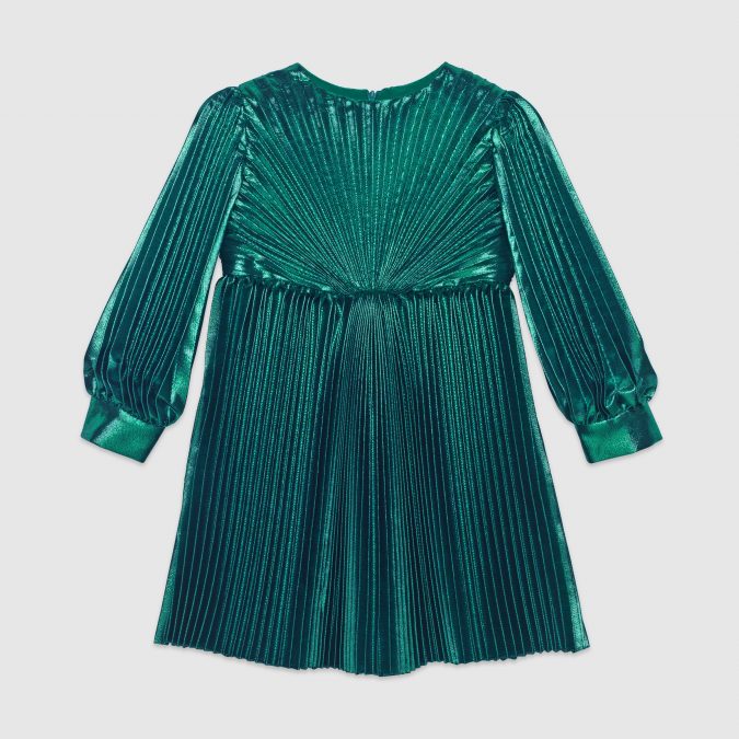 fall winter fashion 2020 kids silk lam pleated dress Gucci 15 Cutest Kids Fashion Trends for Winter - 42