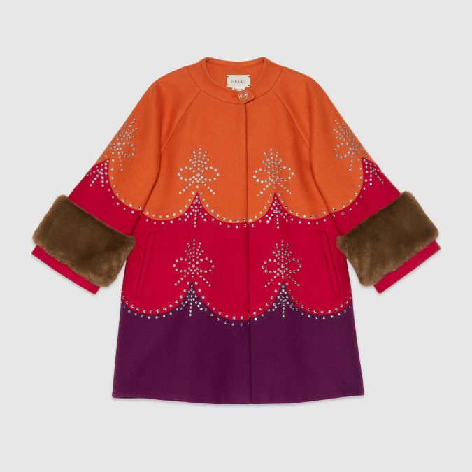 fall winter fashion 2020 kids wool coat with crystals Gucci 15 Cutest Kids Fashion Trends for Winter - 25