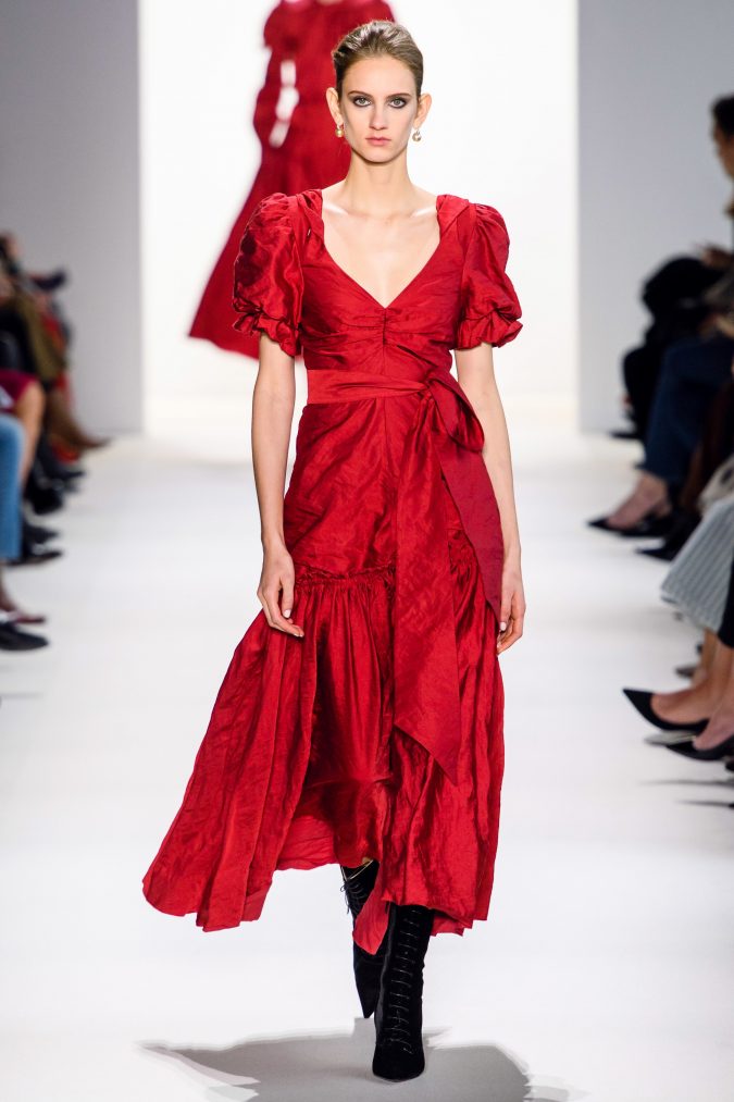 fall winter fashion 2020 red dress Brock Top 10 Winter Fashion Predictions and Trends - 1