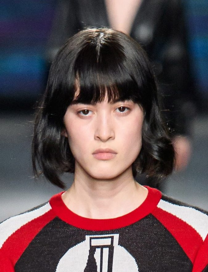 fringe bob hairstyle 2020 MSGM Top 20 Hottest Winter Hairstyles for Women - 22