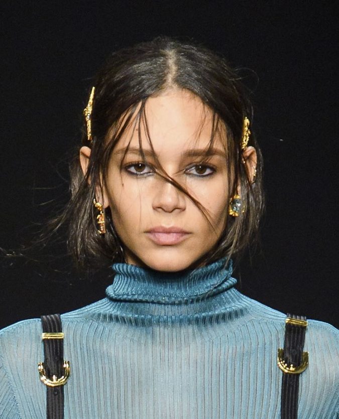 Top 20 Hottest Winter Hairstyles for Women 50 middle part hairstyle fall 2020 versace Top 20 Hottest Winter Hairstyles for Women - 50