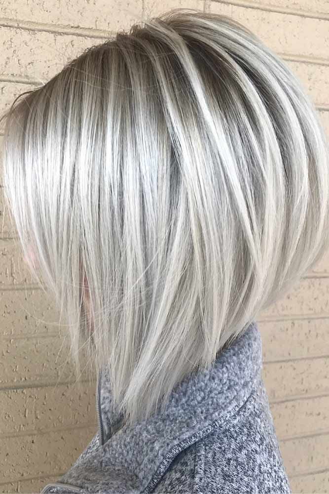 Top 20 Hottest Winter Hairstyles for Women 39 visible roots grey bob hairstyle Top 20 Hottest Winter Hairstyles for Women - 39