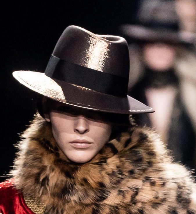Fall winter fashion 2020 sparkly hat Saint Laurent Top 10 Elegant Women’s Hat Trends For Winter - 40