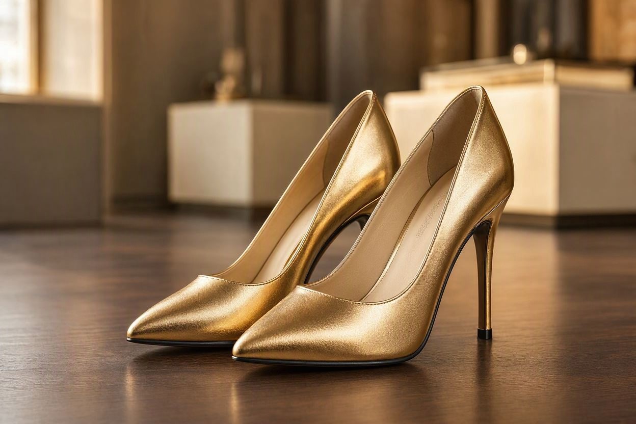 Elegant Collection Of High-Heeled Shoes For Women 11 Metallic Gold High Heels Elegant Collection Of High-Heeled Shoes For Women - 11