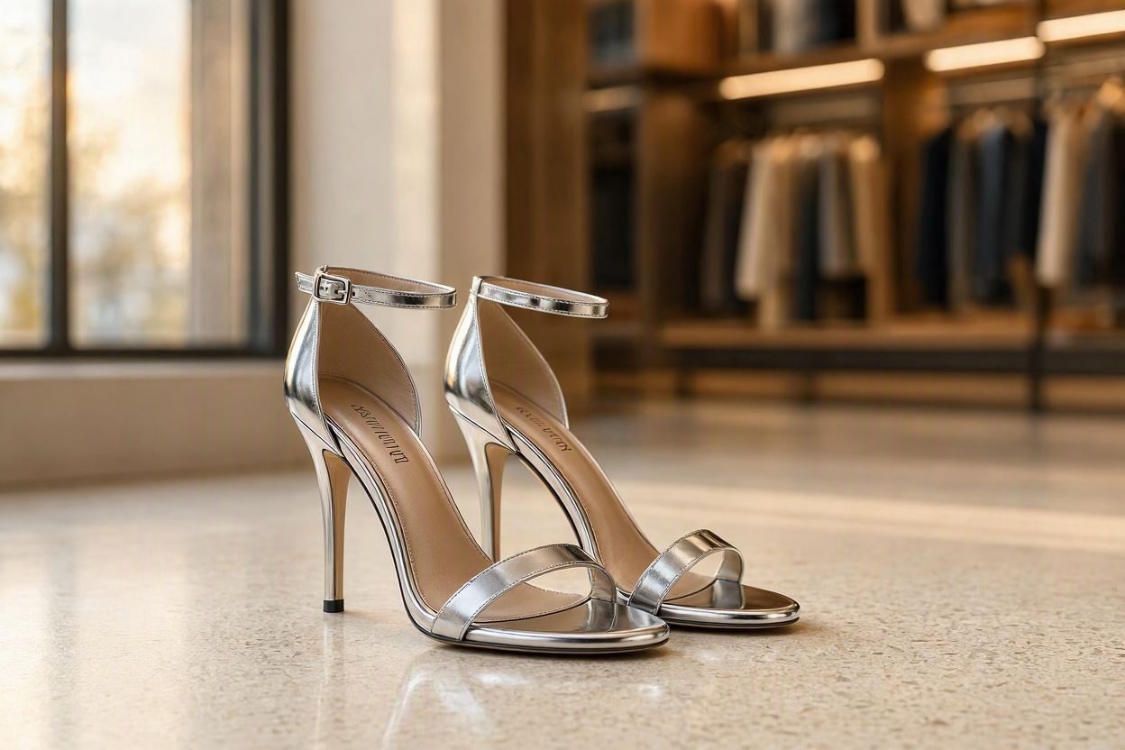 Elegant Collection Of High-Heeled Shoes For Women 12 Silver High Heeled Sandals Elegant Collection Of High-Heeled Shoes For Women - 12