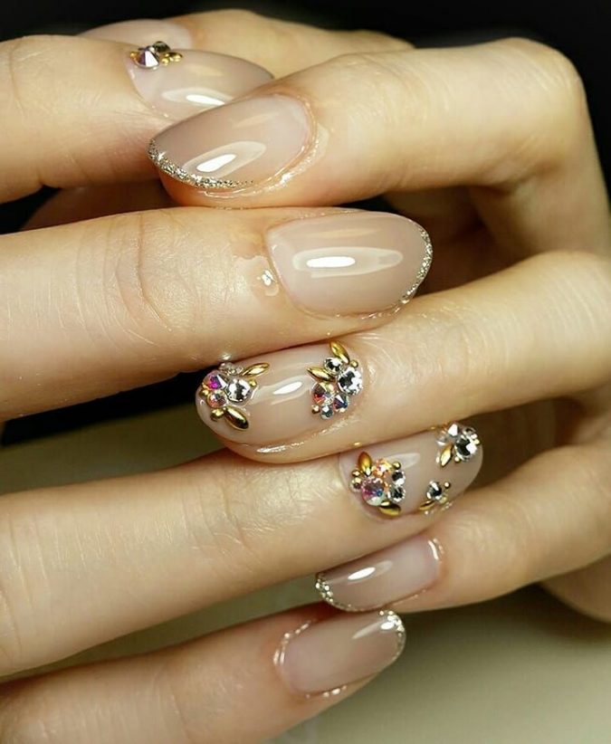 barely there embellished nails Top 10 Most Luxurious Nail Designs - 40