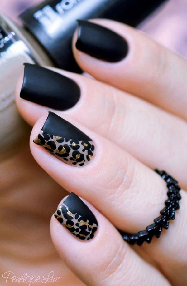 black animal prints nail art Top 10 Most Luxurious Nail Designs - 7