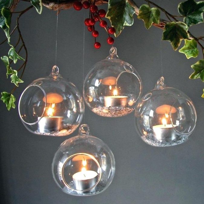 christmas decoration hanging tea lights 50+ Hottest Christmas Decoration Ideas - 5
