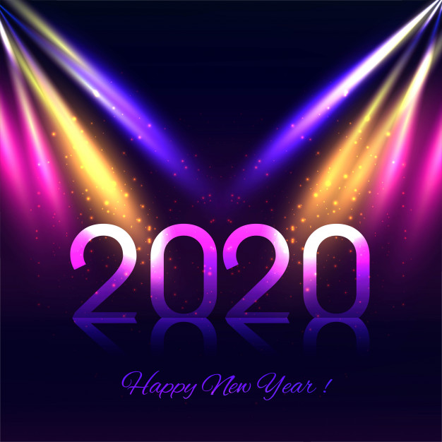 colorful new year greeting card 2020 75+ Latest Happy New Year Greeting Cards - 49