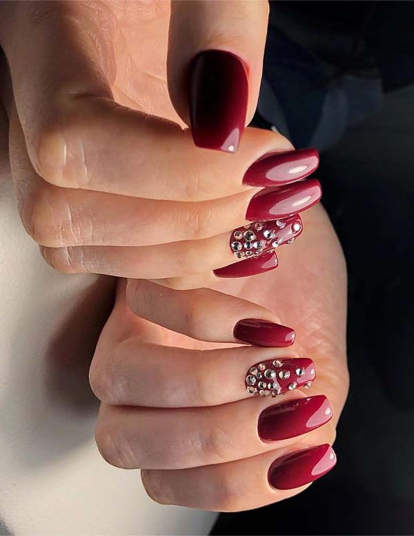 dark red nails 2 Top 10 Lovely Nail Polish Trends for Next Fall & Winter - 31