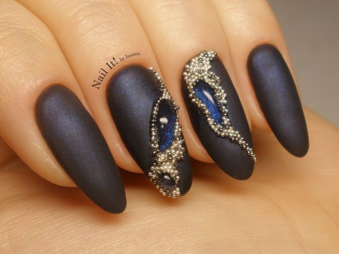 Top 10 Most Luxurious Nail Designs 44 embellished nail art Top 10 Most Luxurious Nail Designs - 44