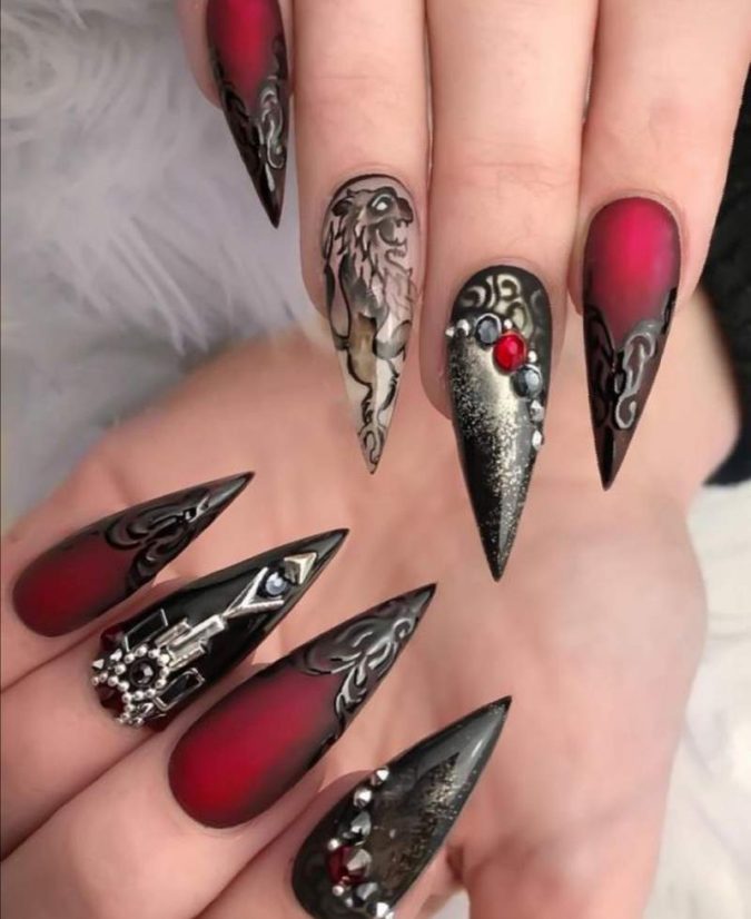 embellishment nail art Top 10 Most Luxurious Nail Designs - 46