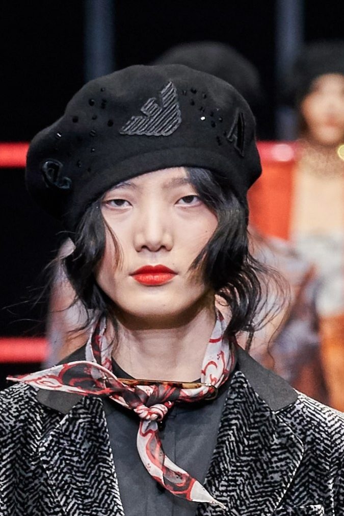 fall winter fashion 2020 beret Emporio Armani 1 Top 10 Elegant Women’s Hat Trends For Winter - 10