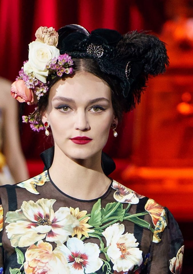 fall winter fashion 2020 statement adorned hat Dolce and Gabbana 2 Top 10 Elegant Women’s Hat Trends For Winter - 66