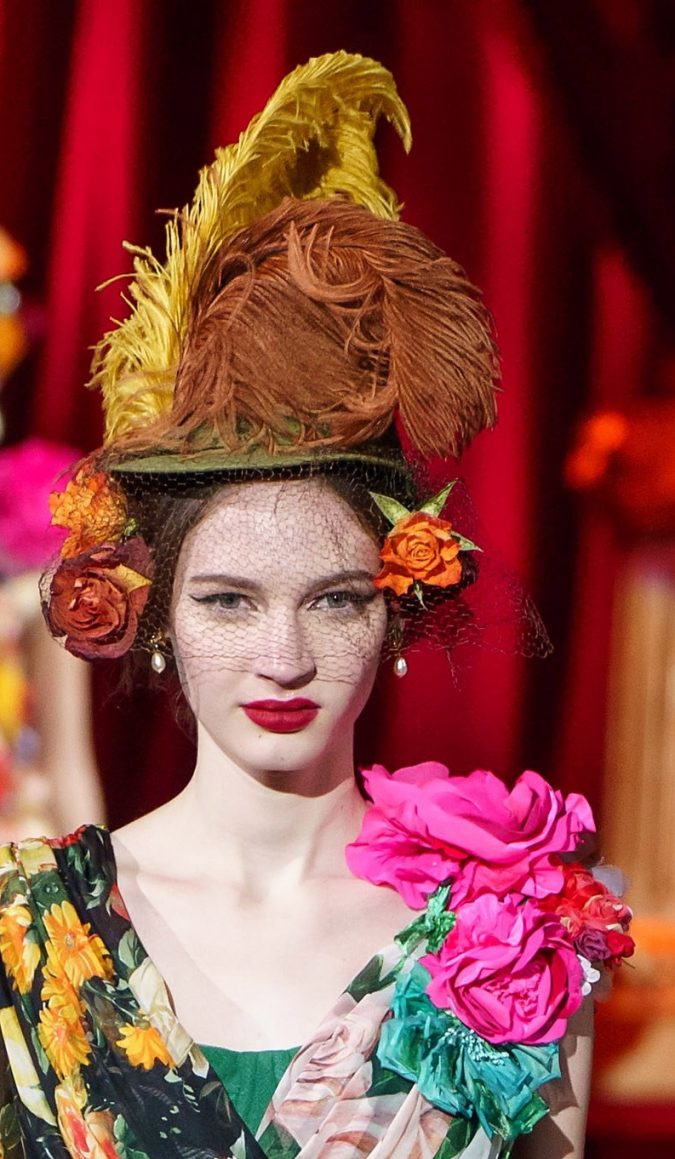 fall-winter-fashion-2020-statement-adorned-hat-Dolce-and-Gabbana-4-675x1159 Top 10 Elegant Women’s Hat Trends For Winter 2022
