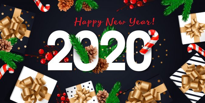 happy new year greeting card 2020 2 75+ Latest Happy New Year Greeting Cards - 37