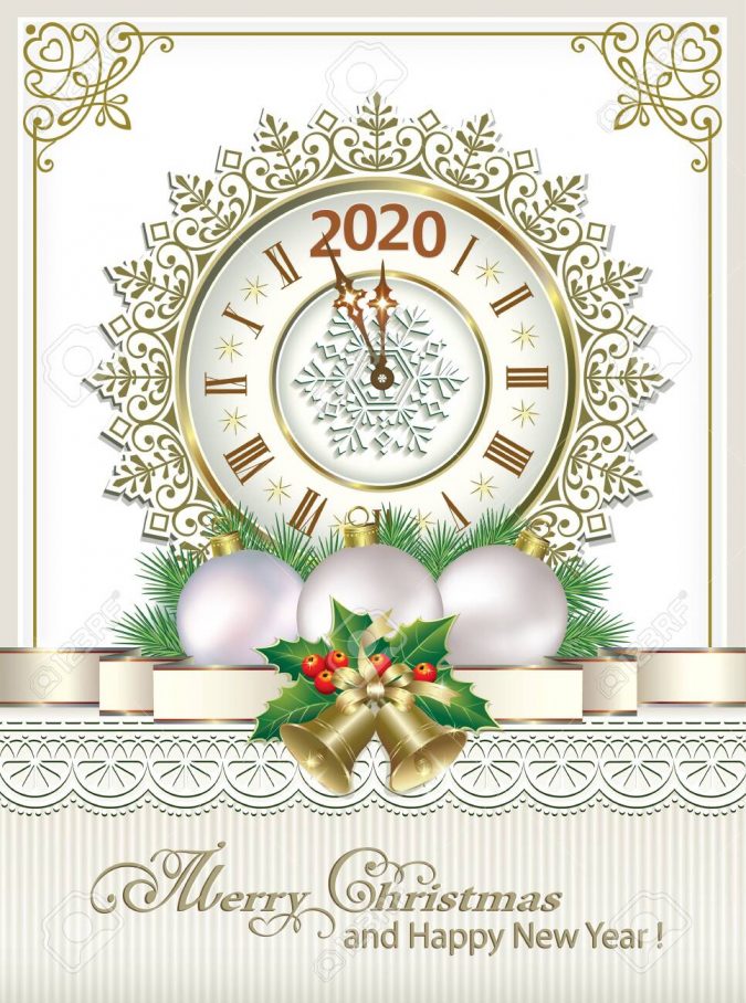 merry christmas and happy new year greeting card 2020 75+ Latest Happy New Year Greeting Cards - 30