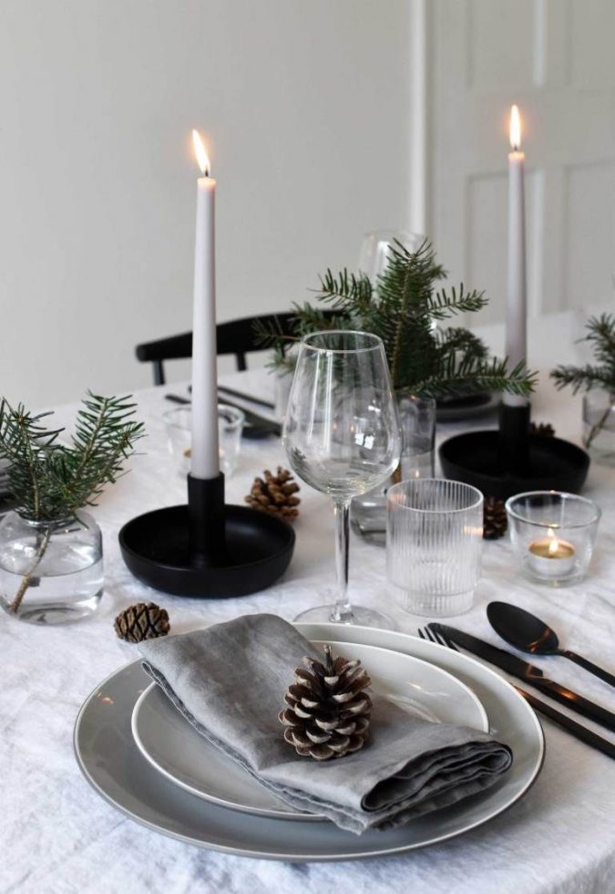 minimalist christmas table decoration 2 50+ Hottest Christmas Decoration Ideas - 38